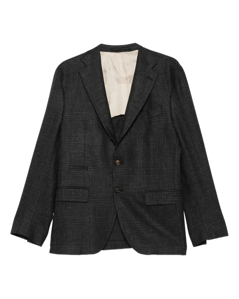 Eleventy Karierter Anzug - Schwarz Schwarz