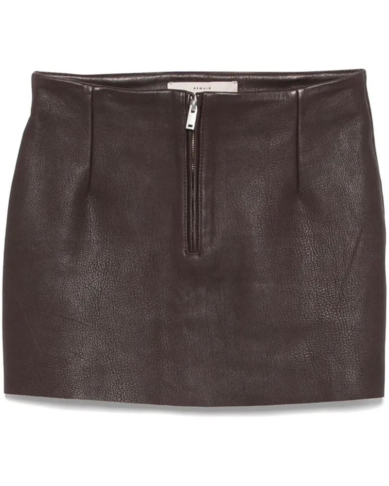 REMAIN Minirock aus Leder - Braun Braun