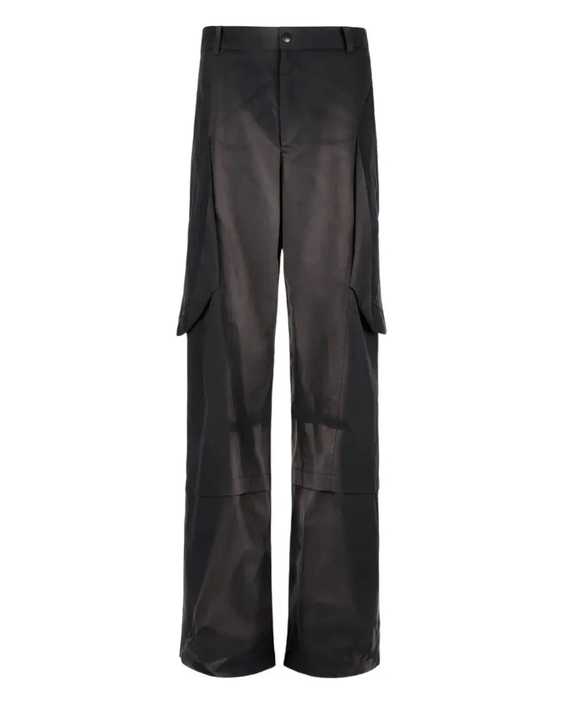 JiyongKim Sun-Bleached Cargohose - Schwarz Schwarz