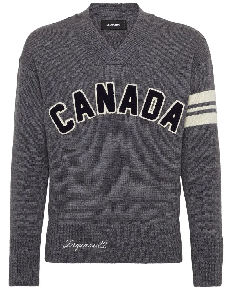 Dsquared2 Pullover mit Canada-Patch - Grau Grau
