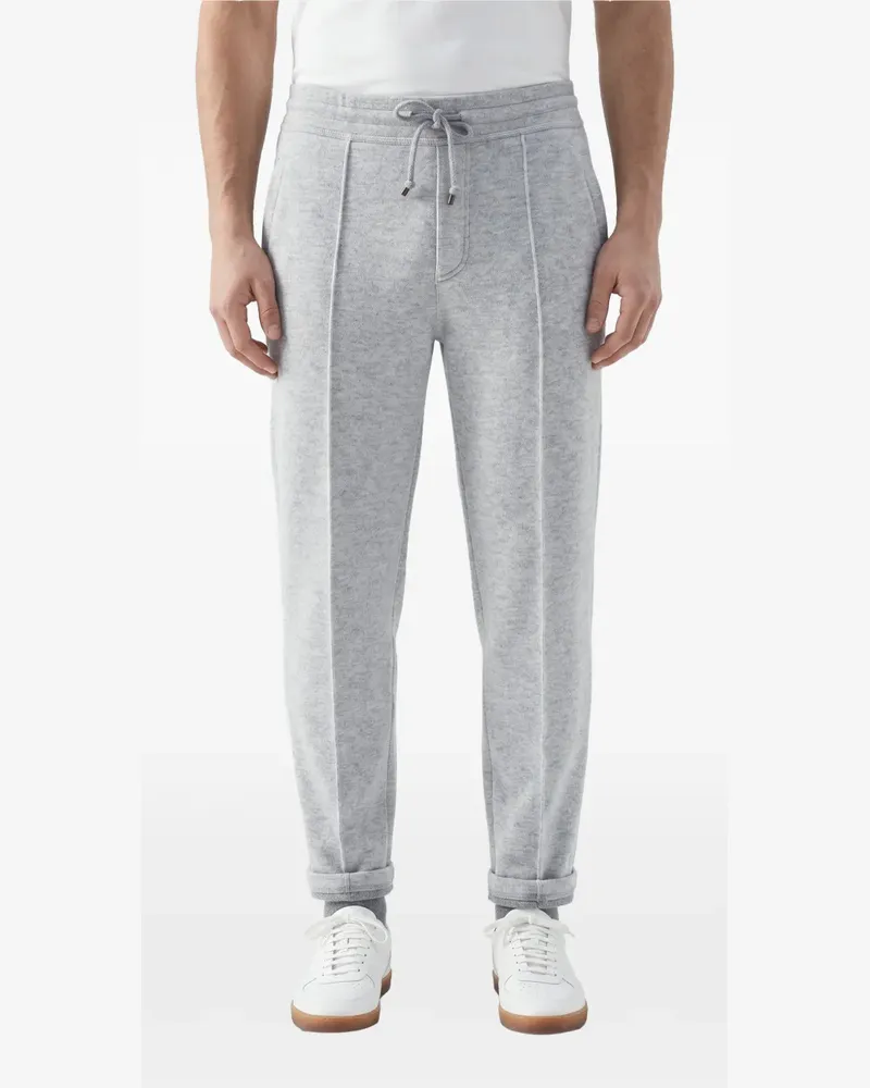 Brunello Cucinelli Hose mit Kordelzug und Nahtdetails - Grau Grau