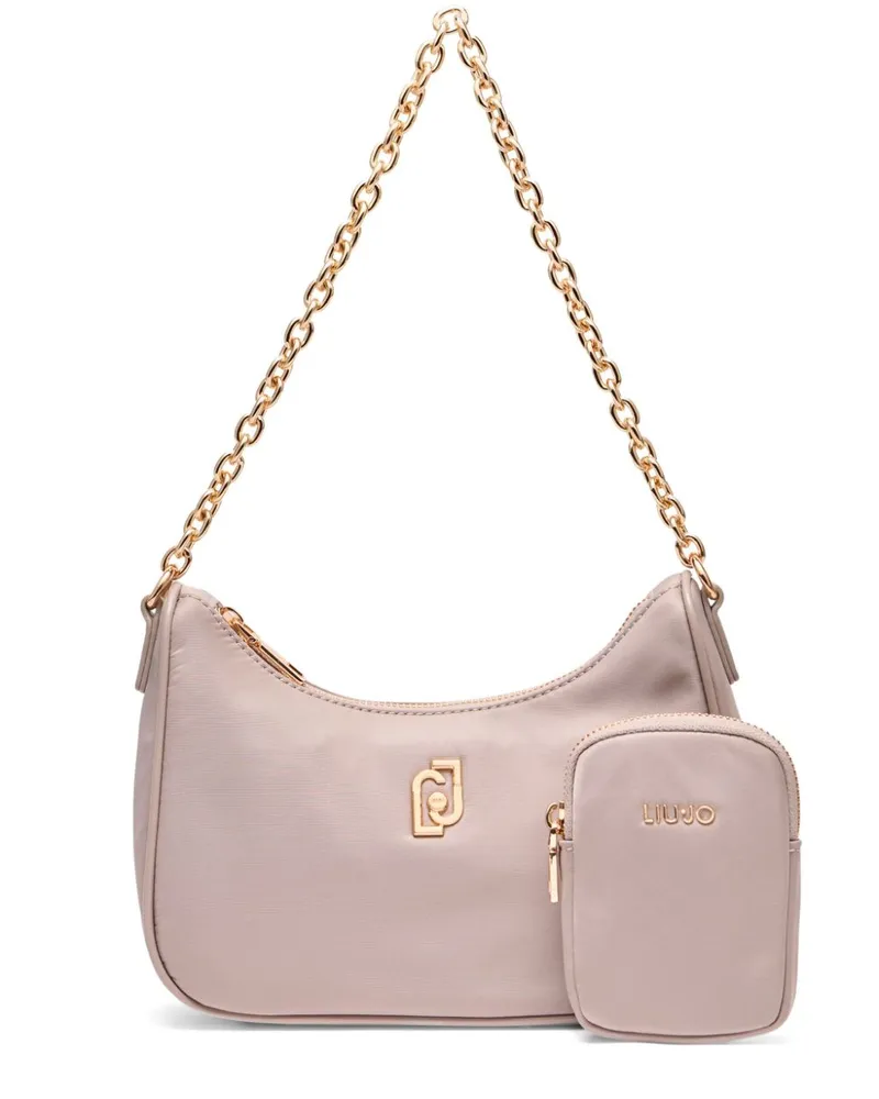 Liu Jo Schultertasche mit Logo-Schild - Grau Grau