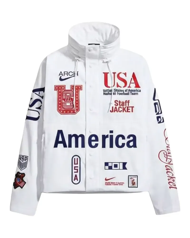Nike x V.A.A. logo-print jacket - Weiß Weiß