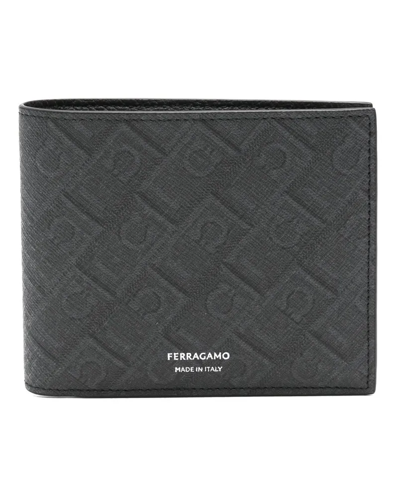 Ferragamo Portemonnaie mit Monogrammmuster - Schwarz Schwarz