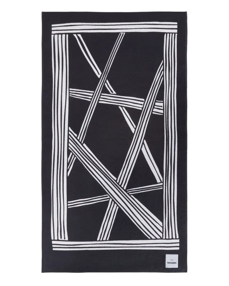 Missoni Home Gestreiftes Badetuch - Schwarz Schwarz