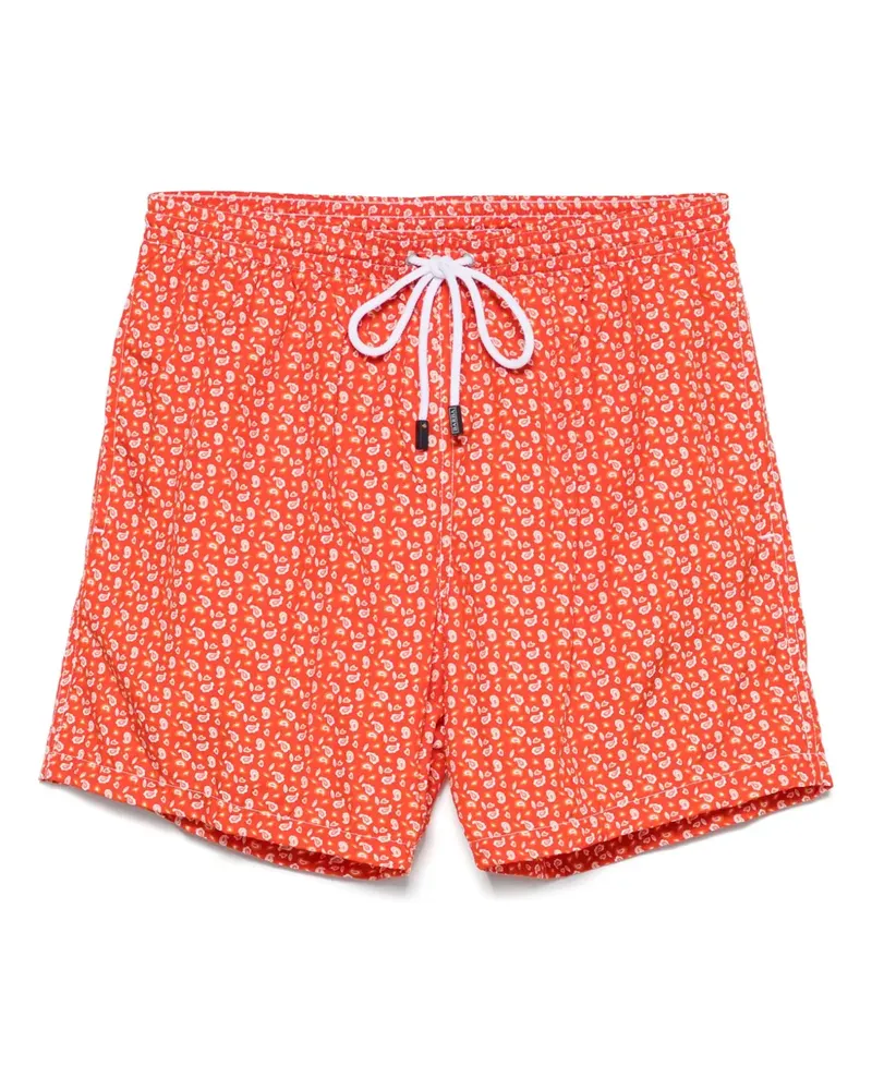 BARBA Badeshorts mit Paisley-Print - Orange Orange
