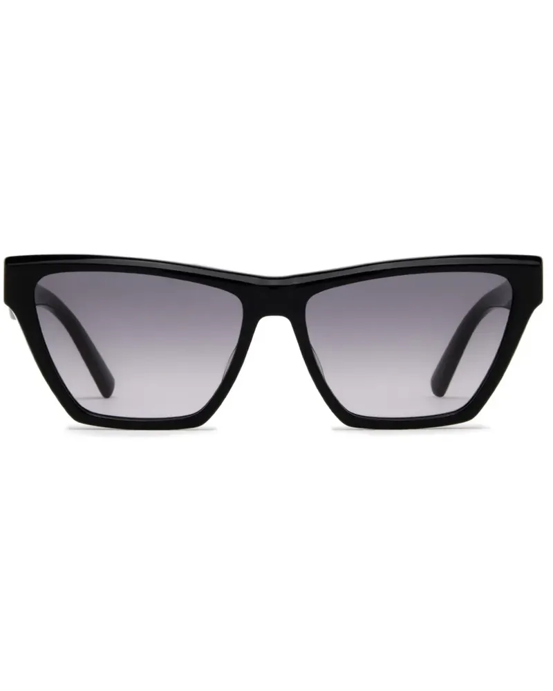 Saint Laurent Sonnenbrille mit eckigem Gestell - Schwarz Schwarz