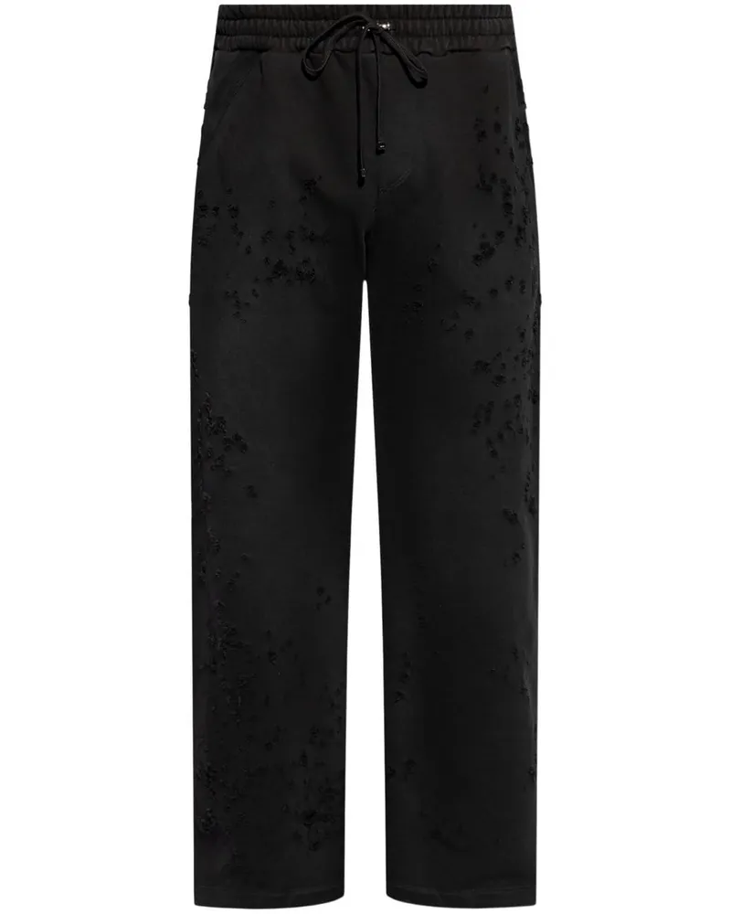Amiri Gerade Jogginghose im Distressed-Look - Schwarz Schwarz