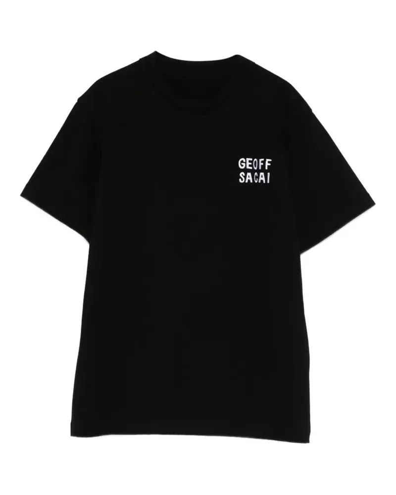 Sacai logo T-shirt - Schwarz Schwarz
