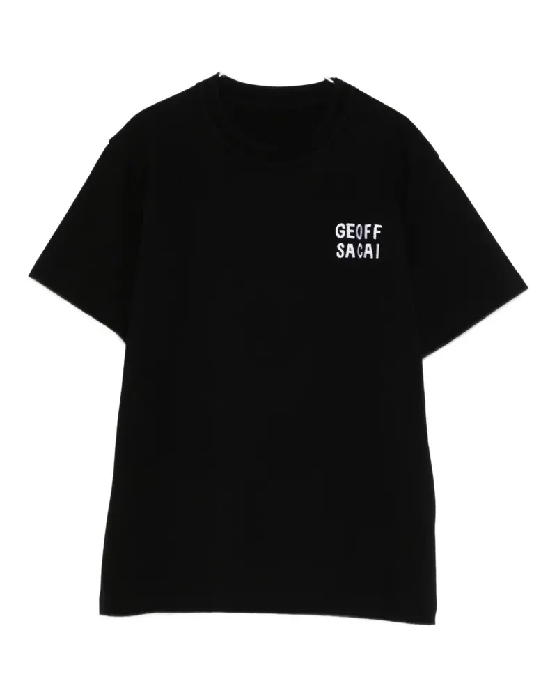 Sacai logo T-shirt - Schwarz Schwarz