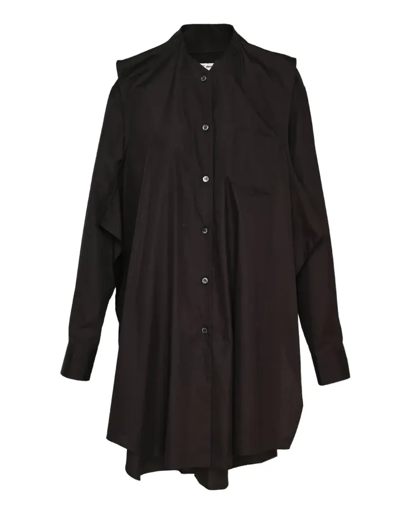 Comme des Garçons long-sleeves asymmetric dress - Schwarz Schwarz