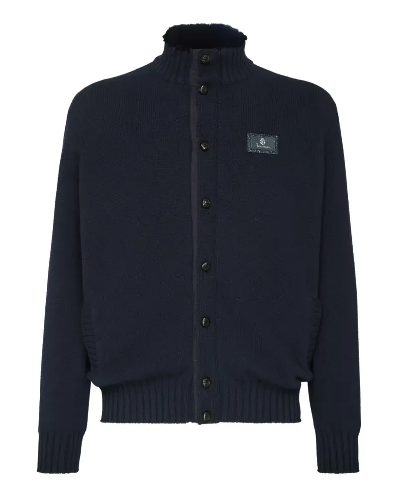 Billionaire Luxury button-down knitted wool jacket - Blau Blau