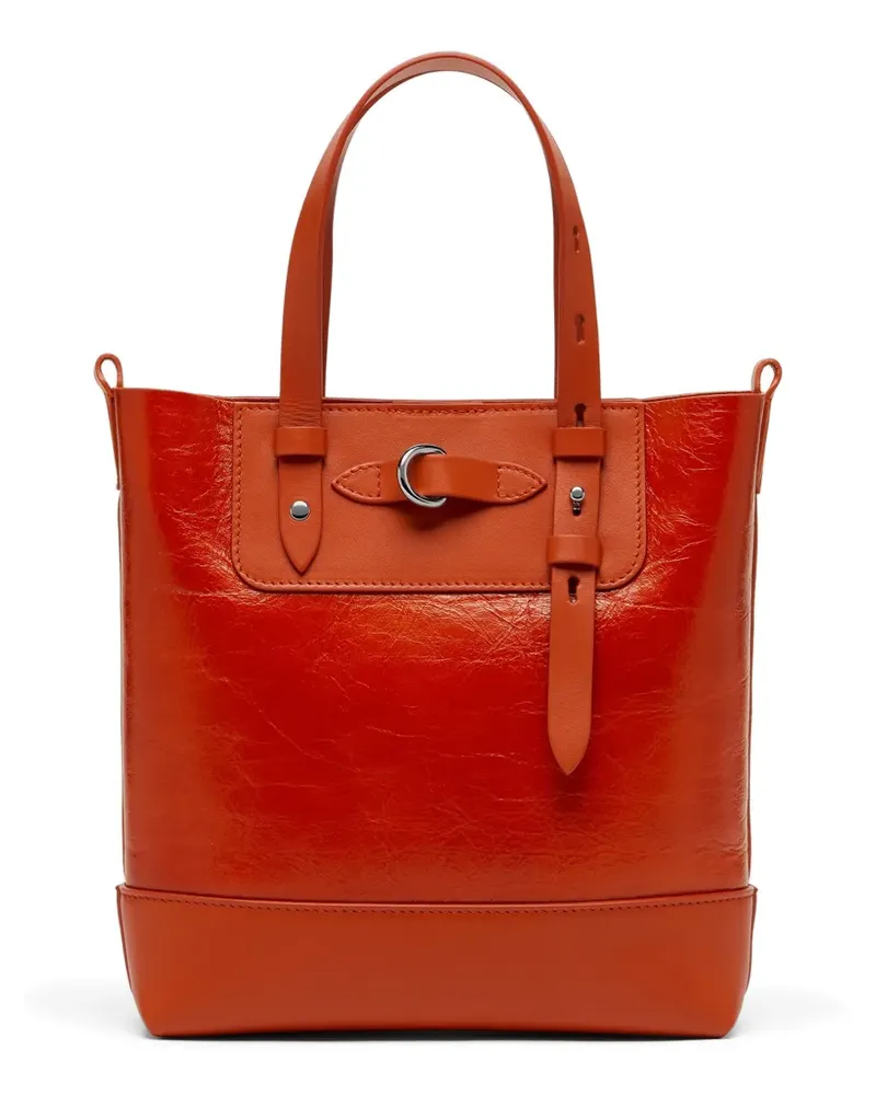 Maison Margiela four-stitch leather shoulder bag - Orange Orange