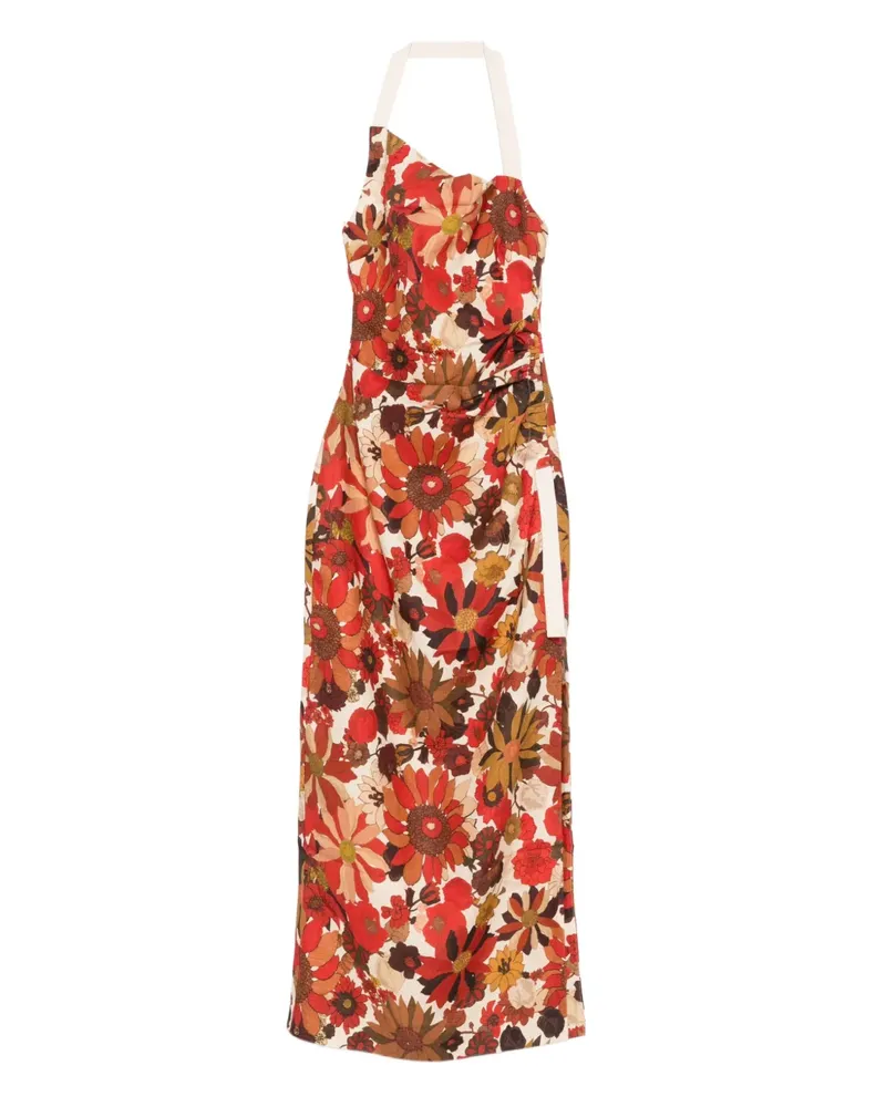 SIR Castella Kleid mit floralem Print - Rot Rot
