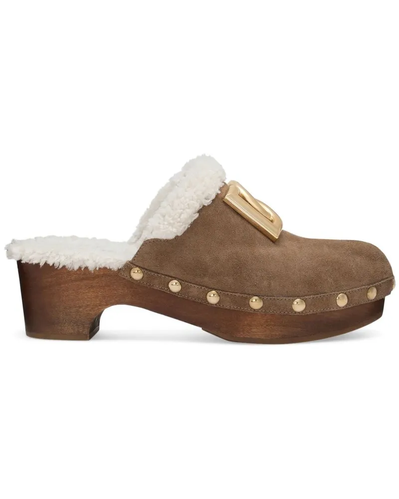 Dolce & Gabbana Pumps mit Logo-Schild - Braun Braun