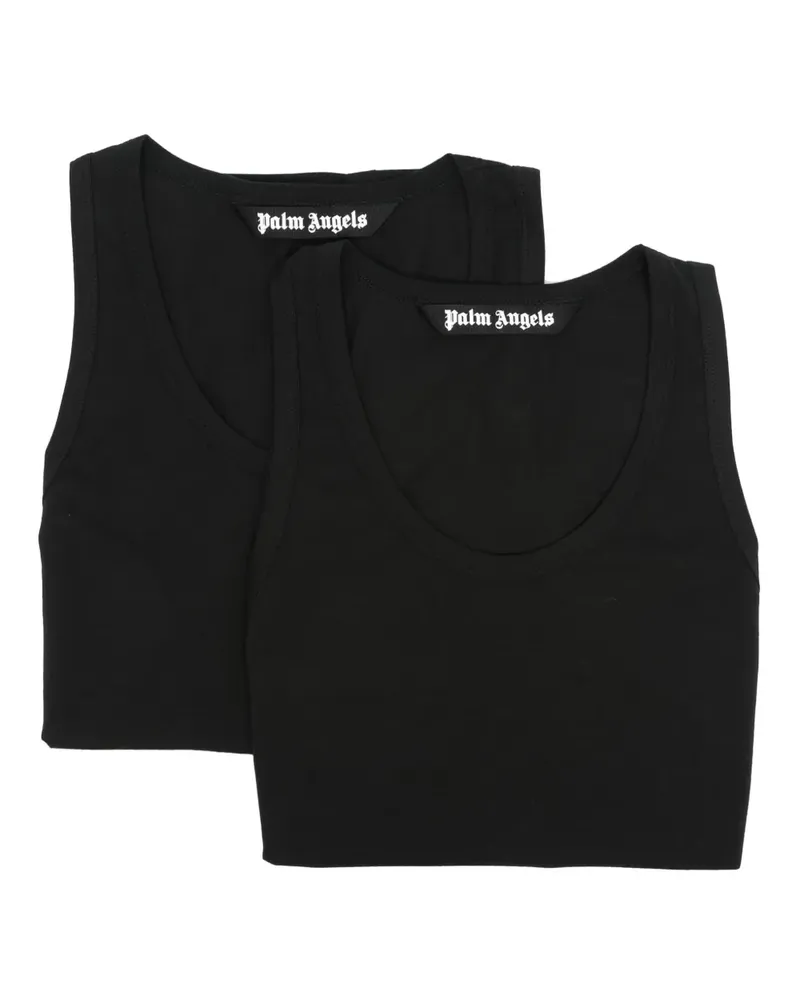 Palm Angels Set aus zwei Trägershirts - Schwarz Schwarz