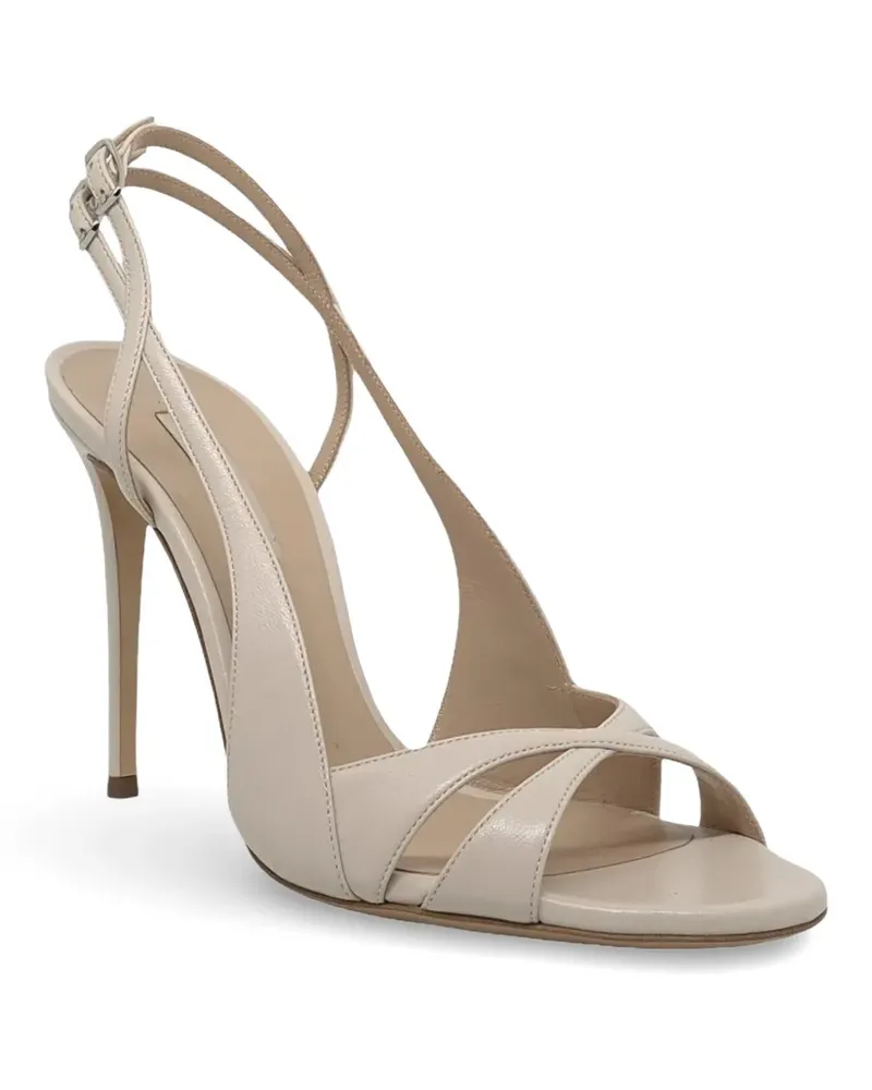 Casadei Julia Samurai buckle-fastening crossover-strap sandals - Nude Nude