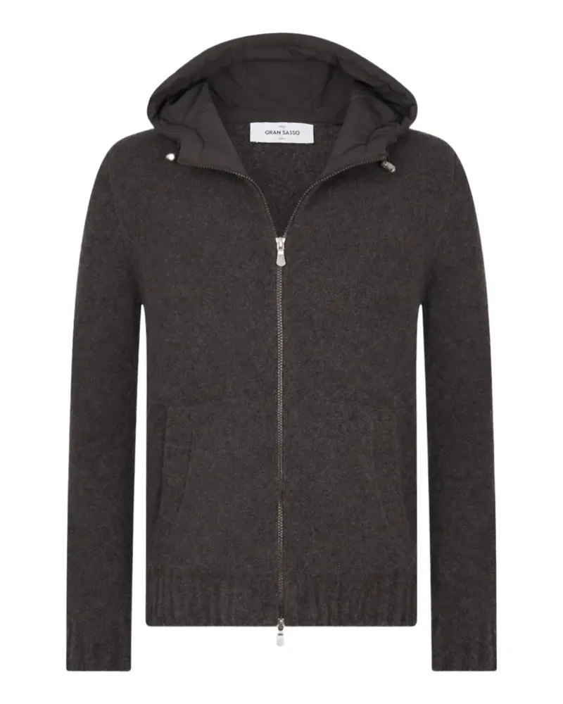 Gran Sasso wool hooded jacket - Braun Braun