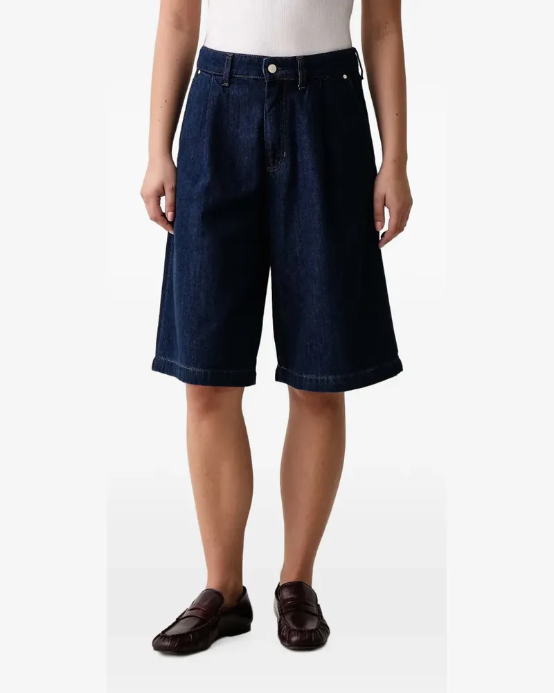 Marc O'Polo pleated denim shorts - Blau Blau