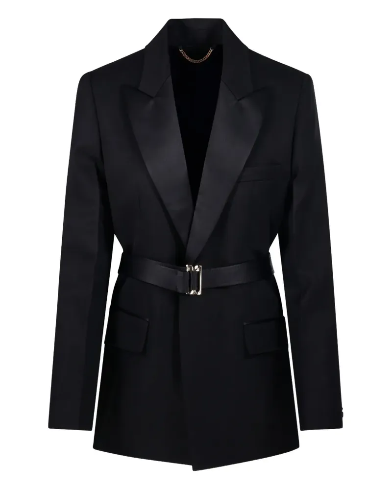 Victoria Beckham belted peaked-lapel jacket - Schwarz Schwarz