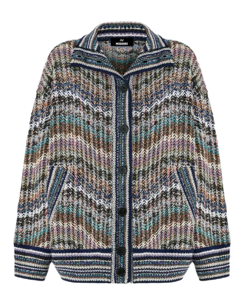Missoni Cardigan mit Zickzackmuster - Blau Blau