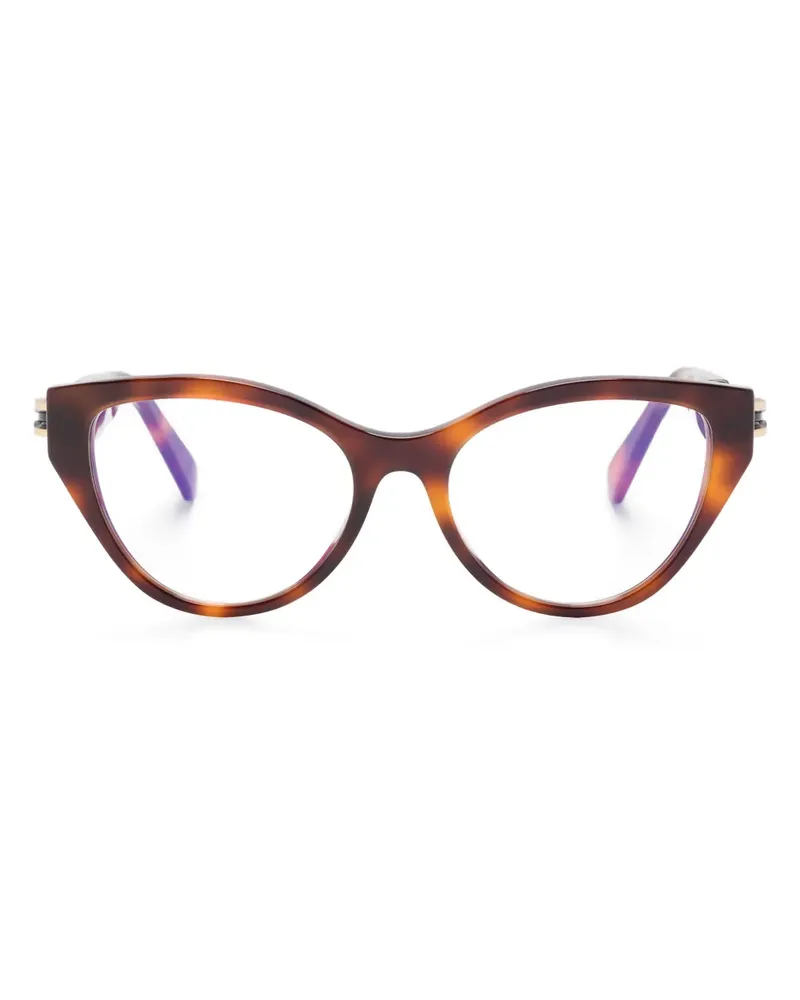 Bulgari Brille im Butterfly-Design - Braun Braun