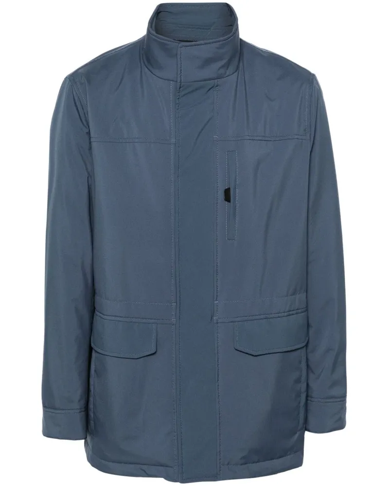 Brioni Jacke mit Stehkragen Blau