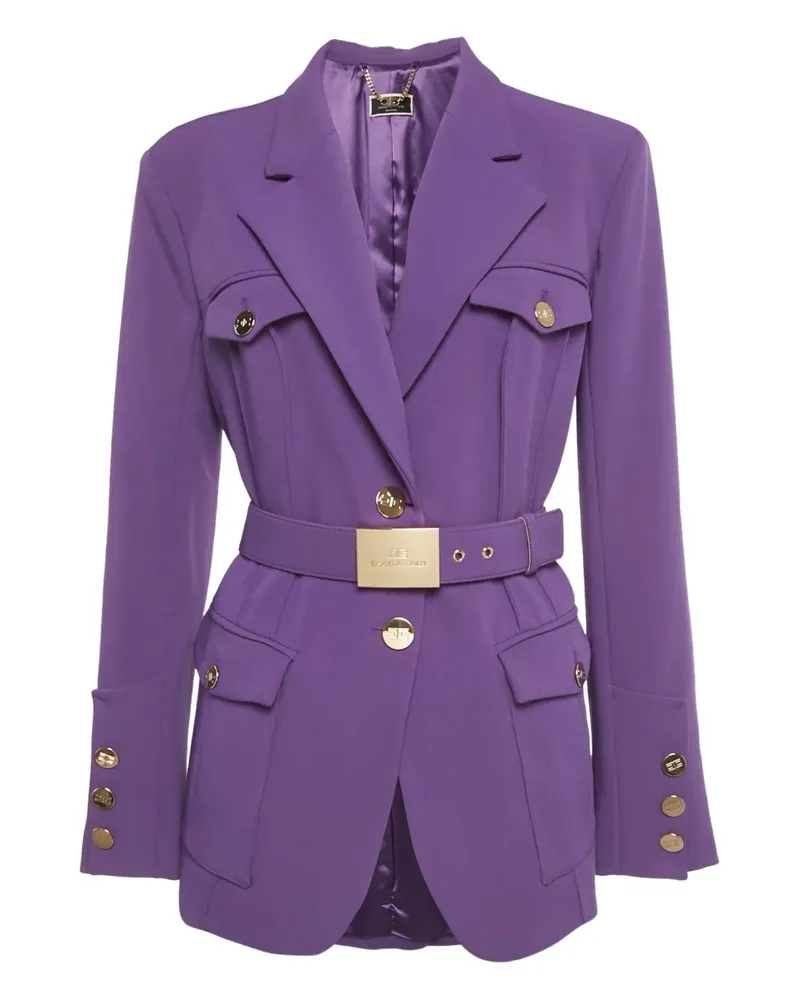 Elisabetta Franchi crepe belted blazer - Violett Violett