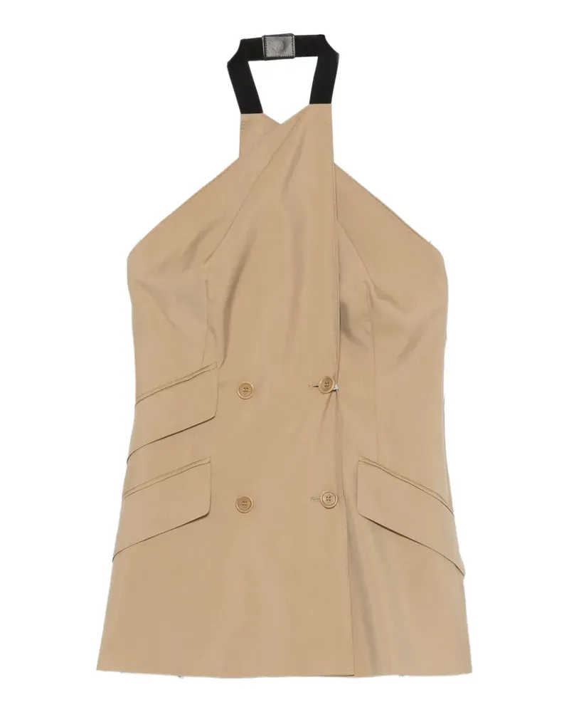 Max Mara double-breasted waistcoat - Nude Nude