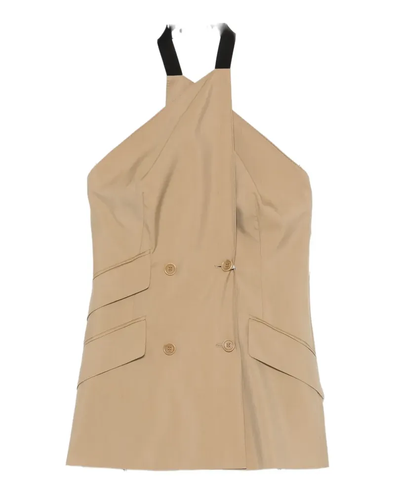 Max Mara double-breasted waistcoat - Nude Nude