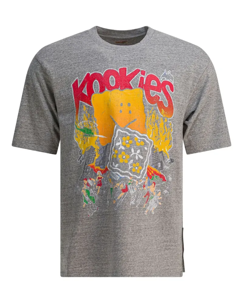 KAPITAL T-Shirt mit grafischem Print - Grau Grau