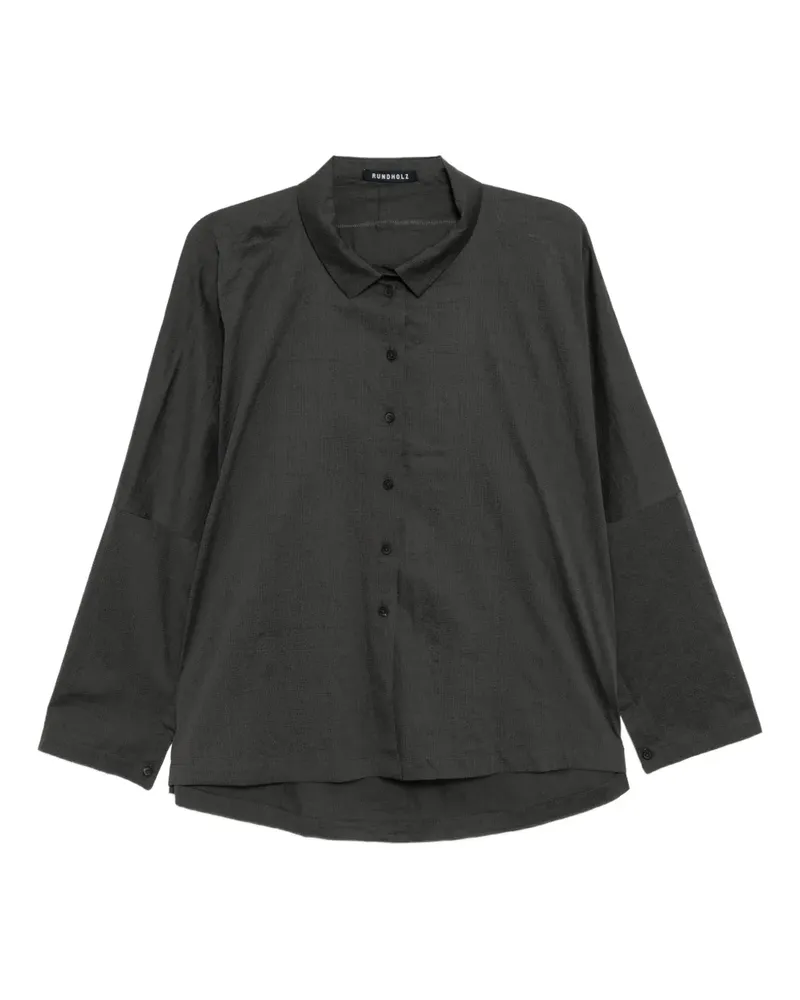 Studiorundholz Langärmeliges Hemd - Schwarz Schwarz
