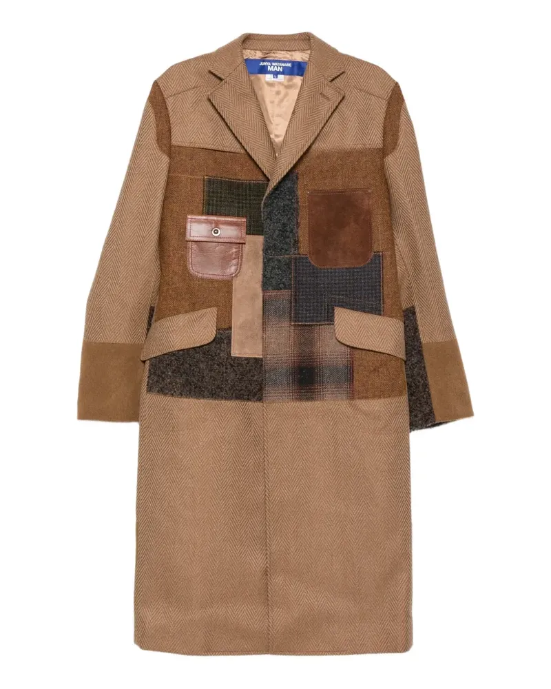 Junya Watanabe Mantel im Patchwork-Look - Braun Braun