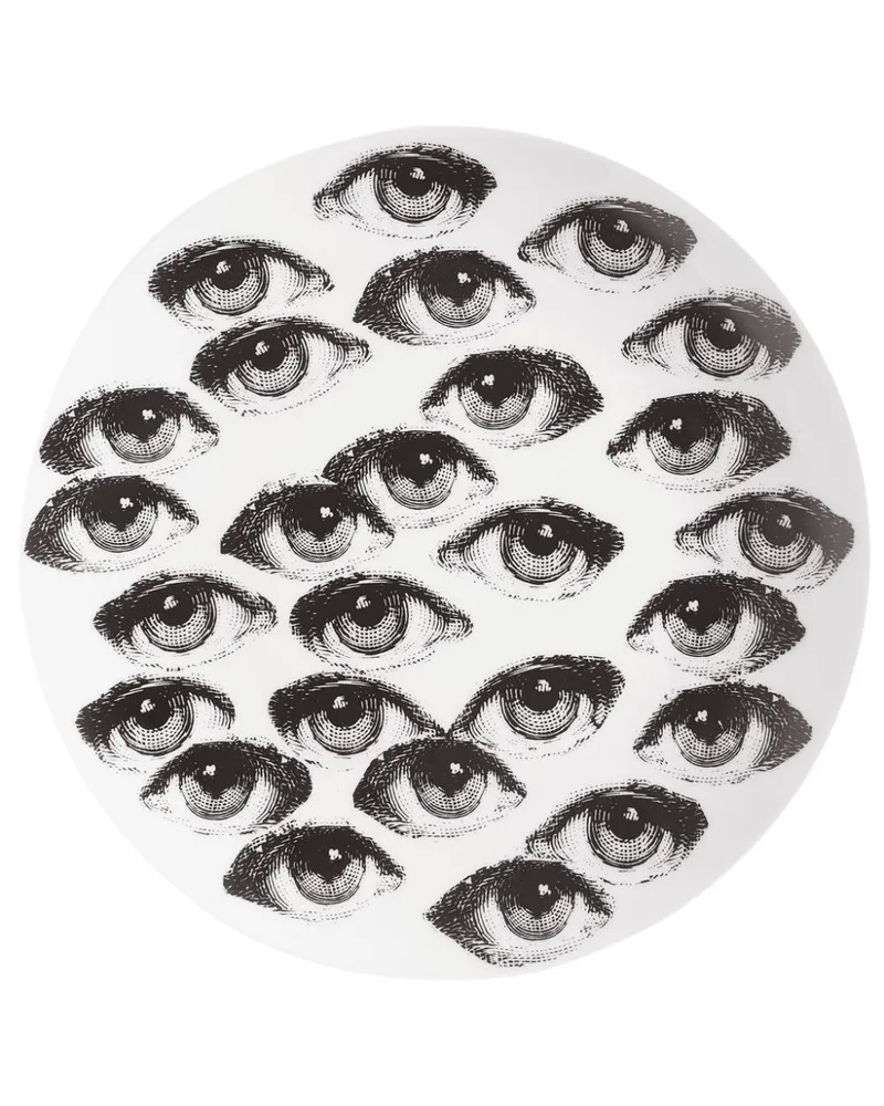 Fornasetti Tema e Variazioni n.168 Wandteller - Weiß Weiß