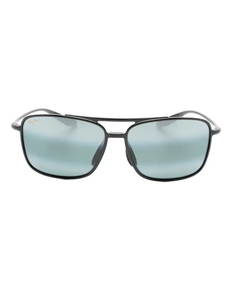 Maui Jim double-bridge rectangle-frame sunglasses - Schwarz Schwarz