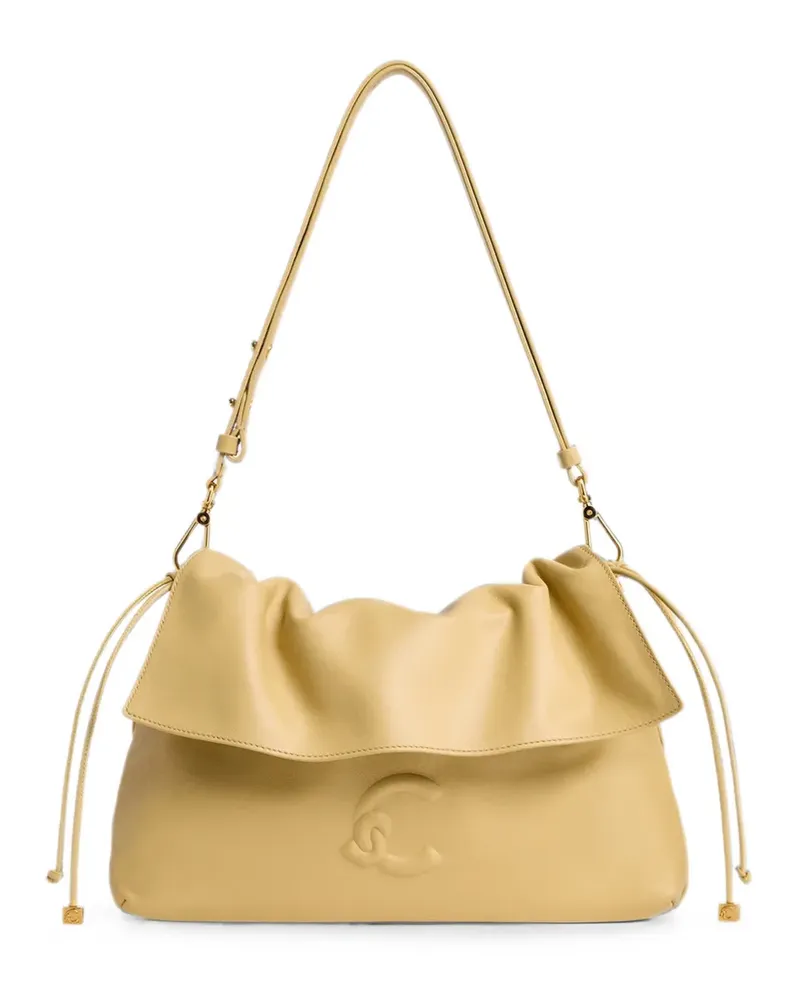 Coccinelle Kleine Lidia Schultertasche mit Logo-Prägung - Gelb Gelb