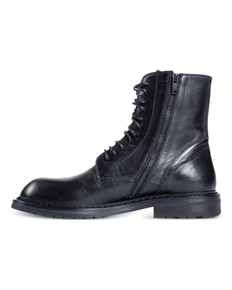 Ann Demeulemeester Schnürstiefel mit Reißverschluss - Schwarz Schwarz