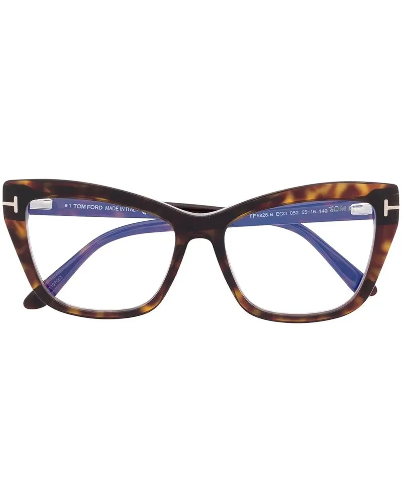 Tom Ford Brille im Cat-Eye-Design - Braun Braun