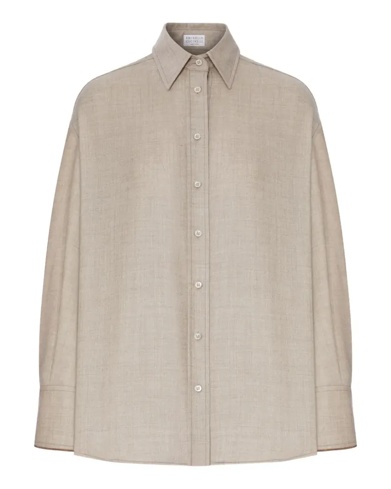 Brunello Cucinelli cashmere long-sleeve shirt - Nude Nude
