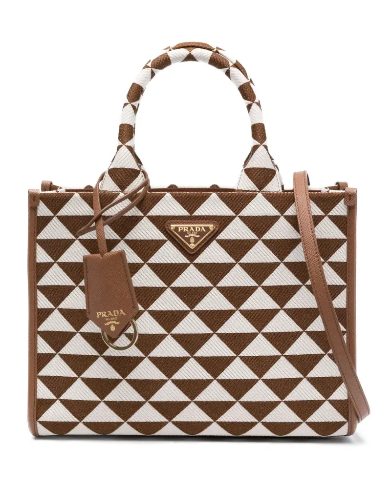 Prada Kleine Symbole Handtasche - Braun Braun