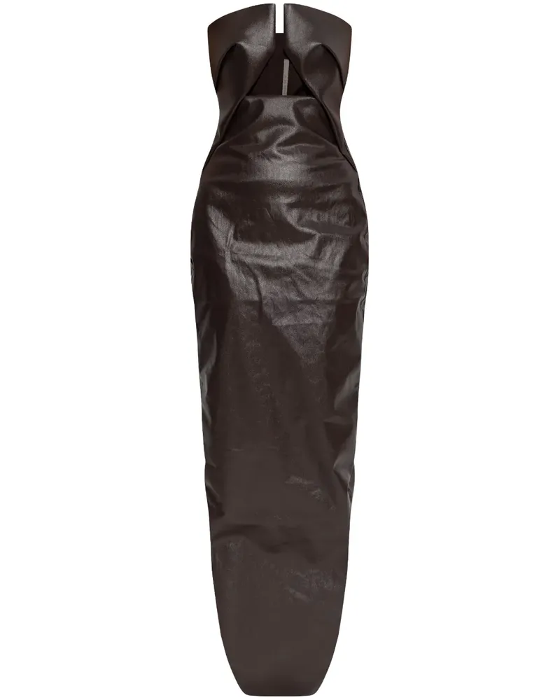 Rick Owens Midikleid mit Cut-Outs - Braun Braun