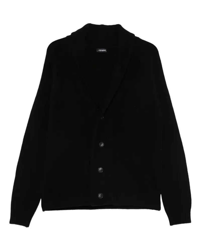 CENERE GB Cardigan mit Schalkragen - Schwarz Schwarz