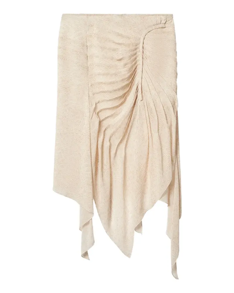 Isabel Marant Taylora slit silk midi skirt - Nude Nude