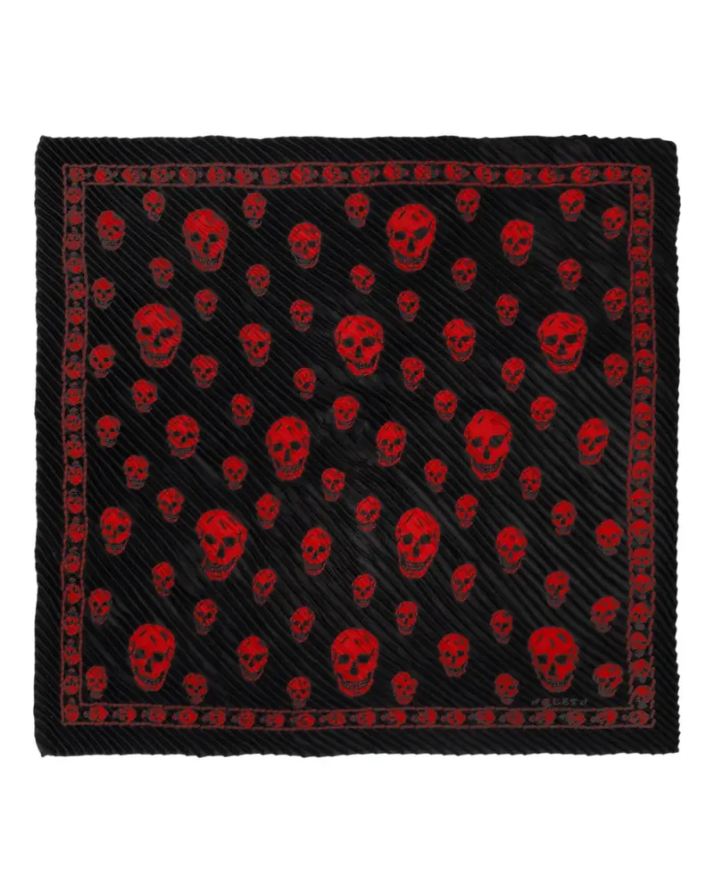 Alexander McQueen skull-print silk scarf - Schwarz Schwarz