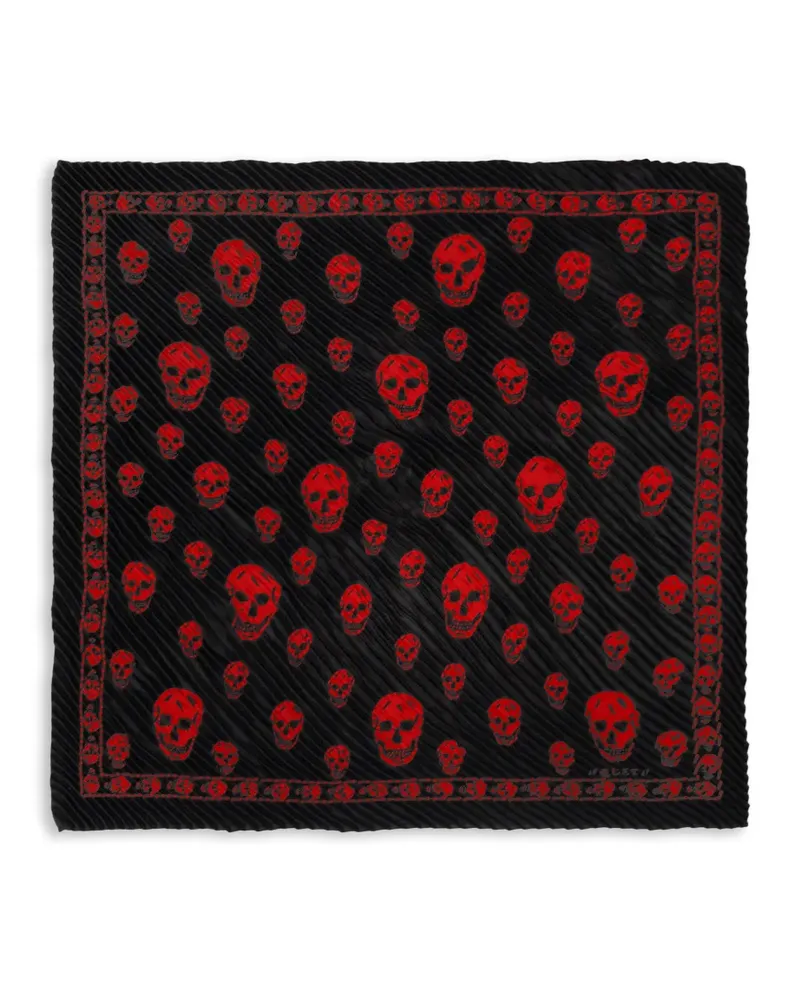 Alexander McQueen skull-print silk scarf - Schwarz Schwarz