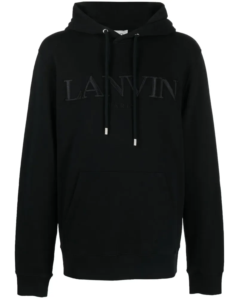 Lanvin Hoodie mit Logo-Stickerei - Schwarz Schwarz