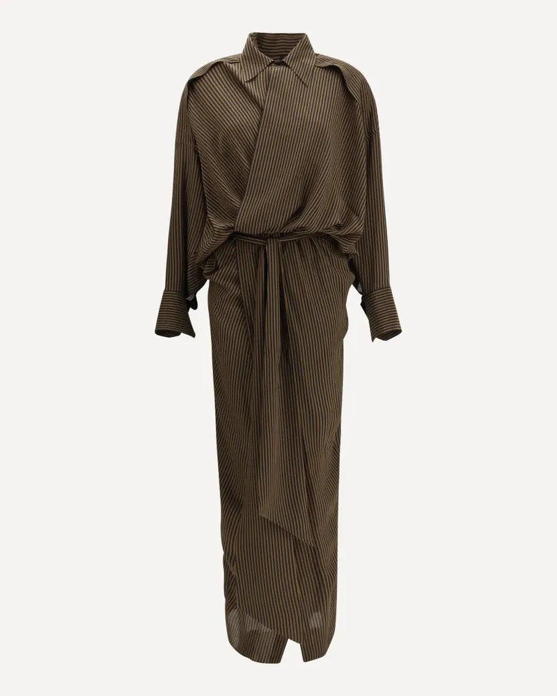 Petar Petrov striped maxi shirt dress - Braun Braun