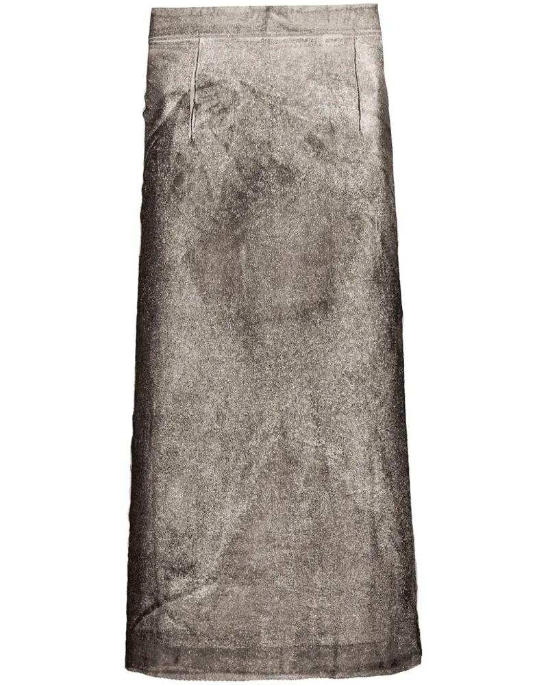 Maison Margiela Seidenrock mit Serigraphic-Print - Schwarz Schwarz
