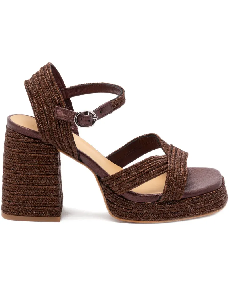 Castañer platform block heel sandals - Braun Braun
