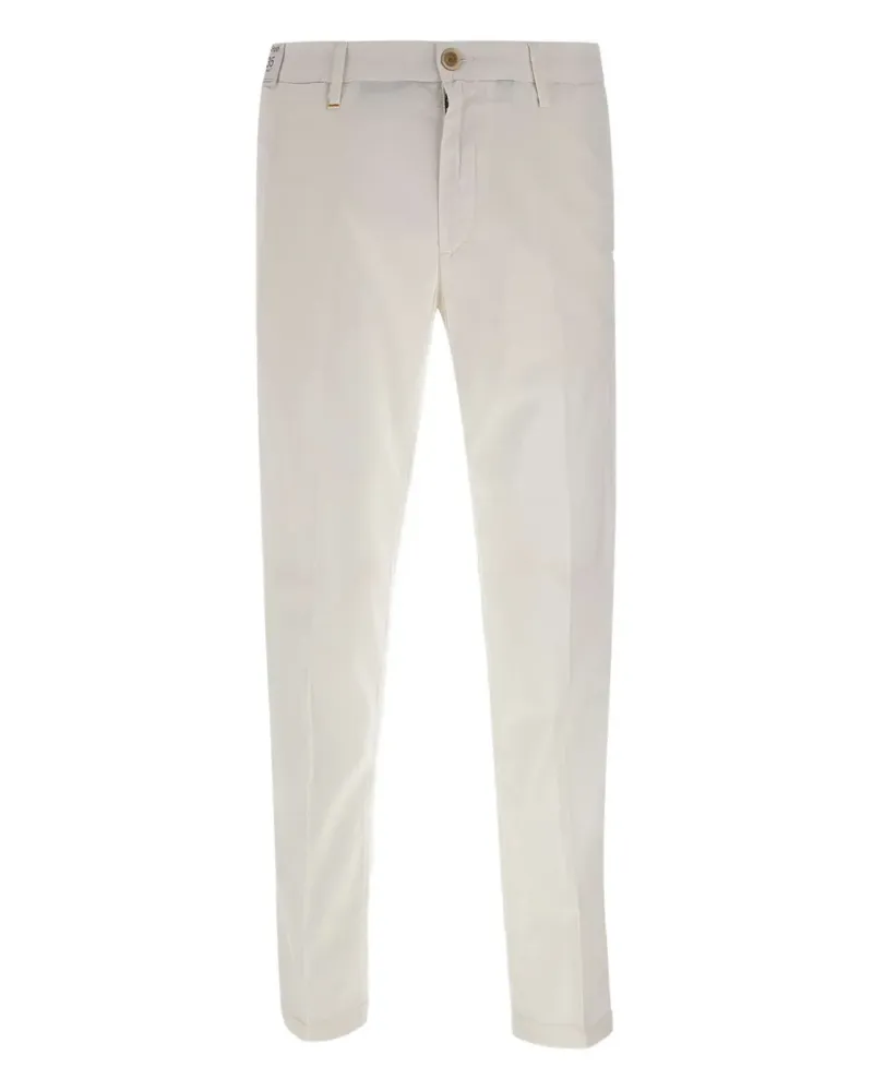 Re-HasH logo button chinos trousers - Weiß Weiß